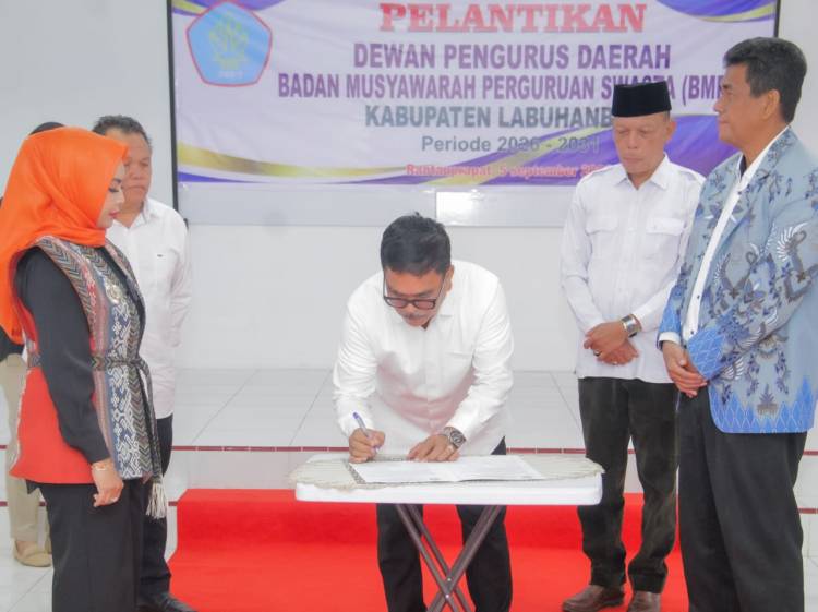 Bupati dan Wabup Labuhanbatu Hadiri Pelantikan BMPS Periode 2026-2031, Dorong Penguatan Pendidikan Swasta