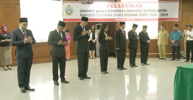 Tujuh Komisioner KPID Sumut Periode 2016-2019 Dilantik