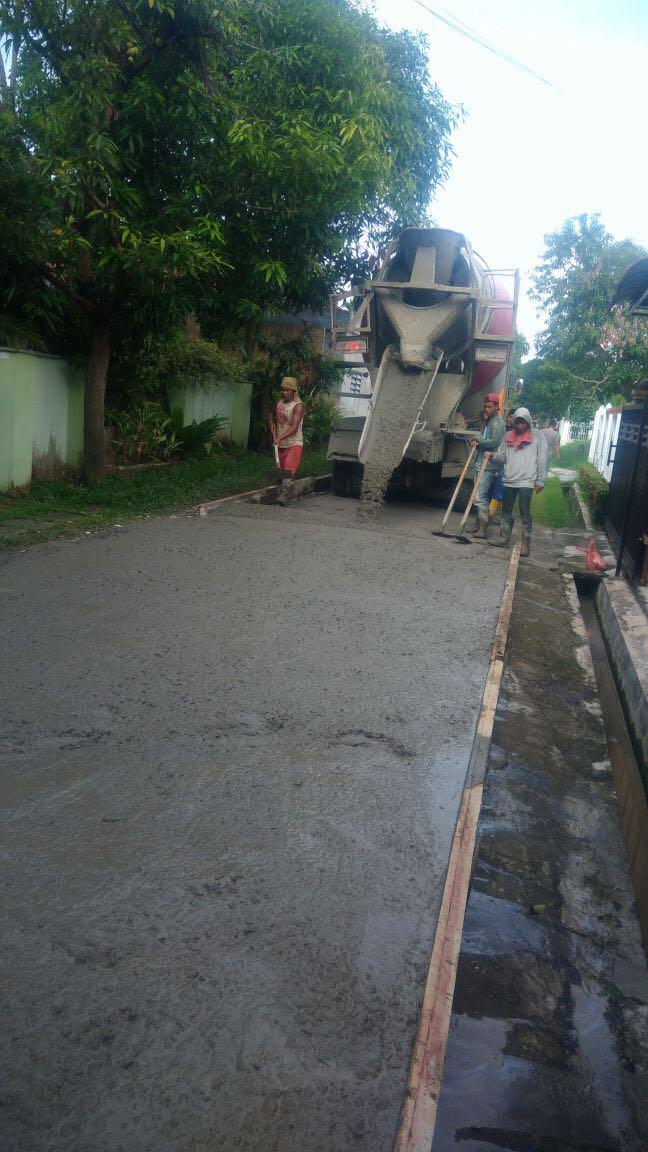 Dinas PU Beton Jalan di Pondok Surya & Jalan Aksara