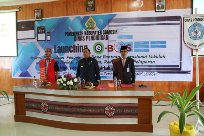 Bupati Rapidin Simbolon Launching e-BOS
