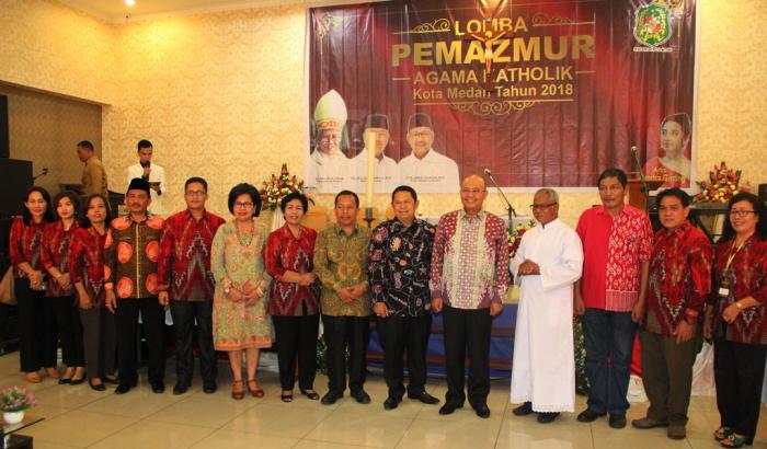 Hadiri Perlombaan Pemazmur Agama Katolik, Wali Kota :Pemko Medan Tetap Laksanakan Program Pembinaan Mental, Spiritual, dan Kerohanian