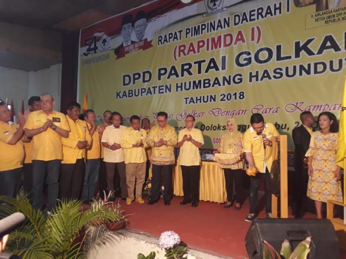 Akbar Tandjung dan Agung Laksono Hadiri Rapimda I Partai Golkar Humbahas