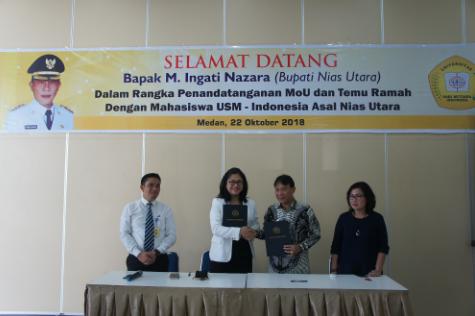 Bupati Nias Utara Berkunjung ke Universitas Sari Mutiara Indonesia