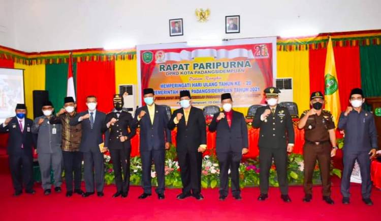 DPRD Gelar Paripurna Istimewa HUT Pemko Padangsidimpuan Ke 20