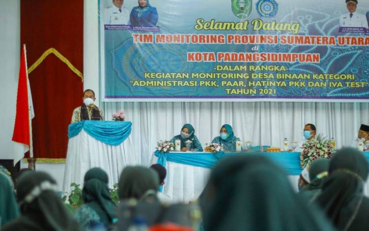 TP PKK Sidimpuan Terima Monitoring TP PKK Provsu