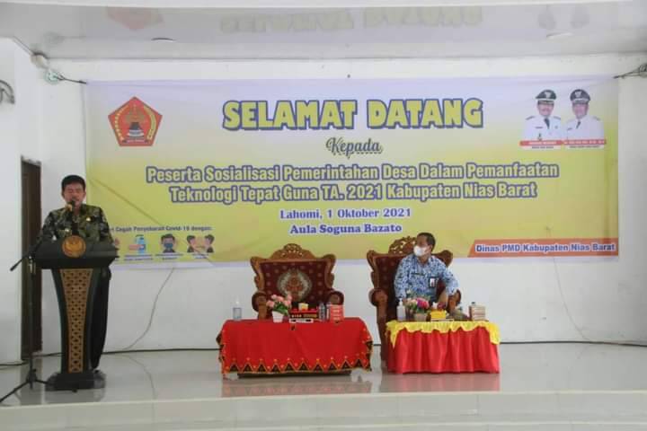 Khenoki Waruwu Buka Pelaksanaan Sosialisasi Pemerintahan Desa Dalam Pemanfaatan Teknologi Tepat Guna