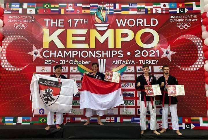 Putra Asal Nias Doni Samuel Harefa Raih Medali Emas Pada World Kempo Camphion Di Turki