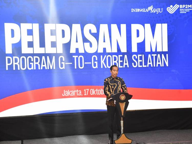 Presiden Jokowi Lepas Pekerja Migran dengan Skema G to G ke Korea Selatan