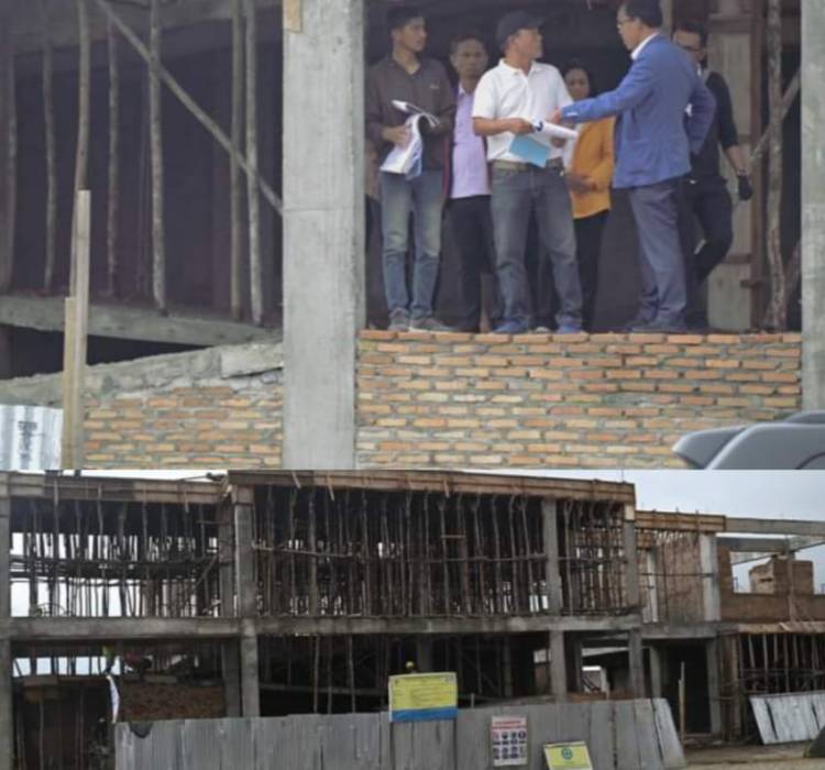 Bupati Humbahas Tinjau Progres Pembangunan PLUT Di Doloksanggul