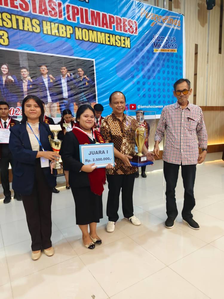 Nelly Kapitarani Panggabean Mahasiswi Fakultas Hukum Juara 1 Pilmapres UHN 2023
