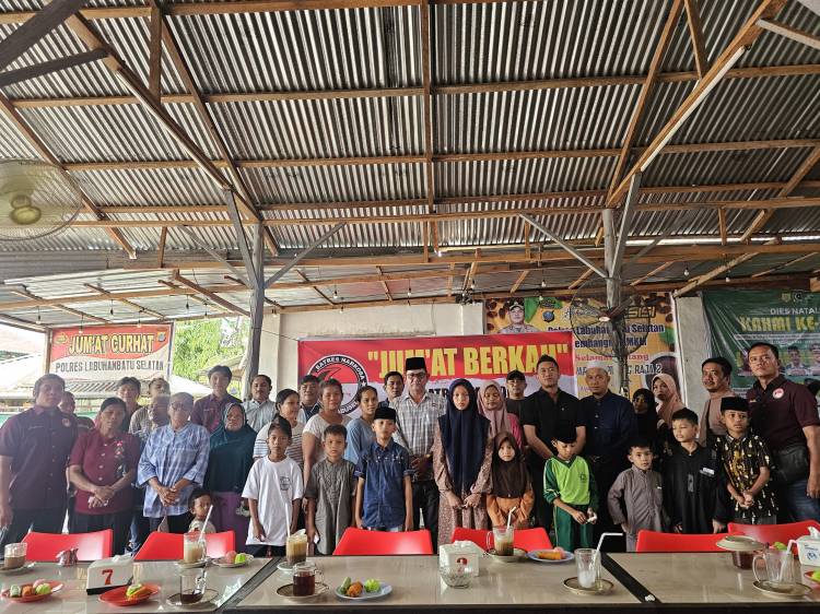 Satres Narkoba Polres Labusel Gelar Jumat Berkah, Salurkan Puluhan Paket Sembako untuk Yatim dan Janda Kurang Mampu