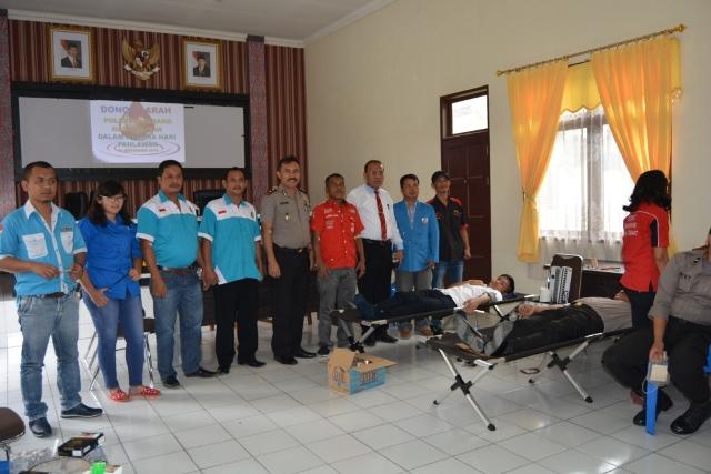 Jelang Hari Pahlawan, Polres Humbahas dan KNPI Gelar Donor Darah