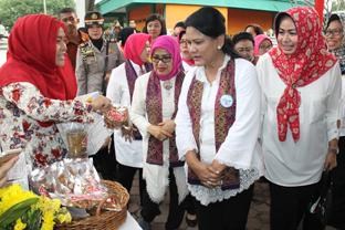 Ibu Negara Kagumi Kerajinan Sumut