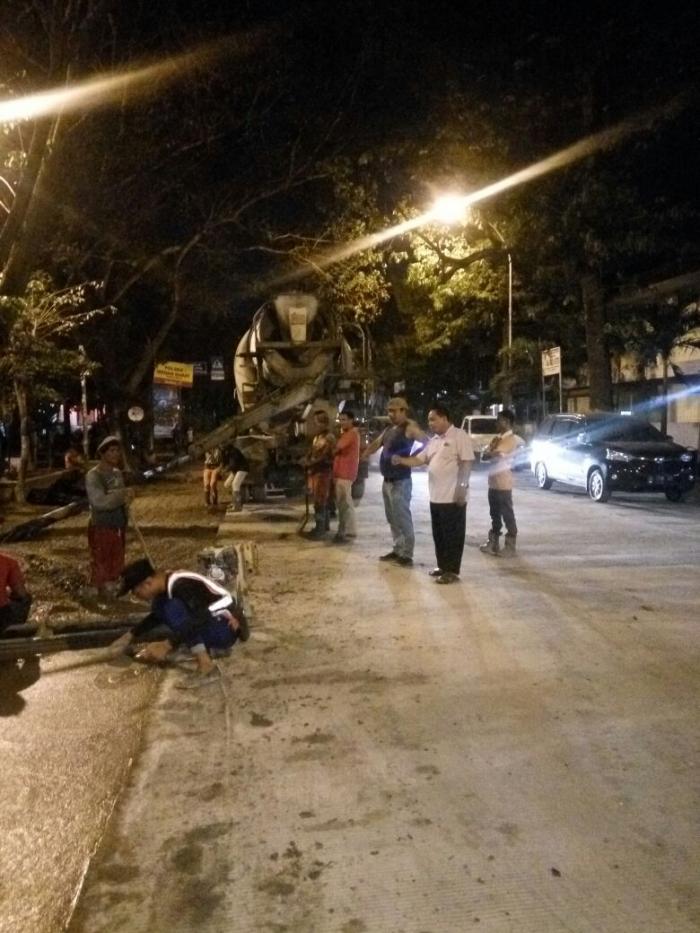 Dinas PU Beton Jalan Budi Pembangunan