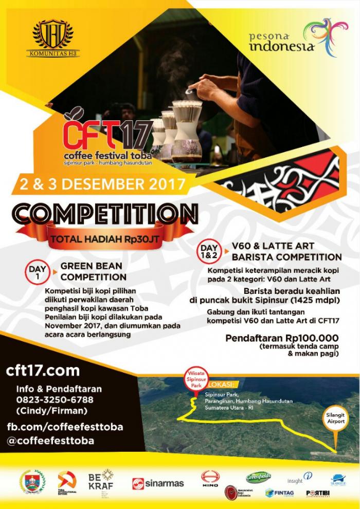 Coffee Festival Toba 2017 akan Digelar di Sipinsur Park