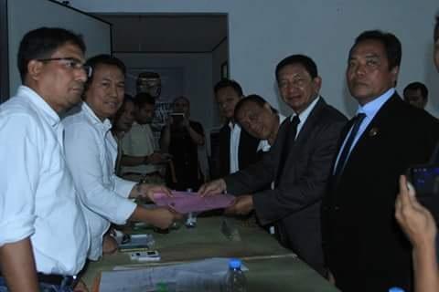 Paslon Perseorangan Bupati/Wakil Bupati Taput Chrismanto Lumbantobing/Hotman P Hutasoit Serahkan Berkas Dukungan, Toluto Yakin KPUD Taput Akan Neteral.