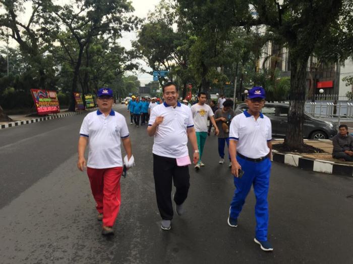 Ketua Panitia Jubileum 150 Tahun HKBP Ikuti Jalan Santai Menyambut Tahun Kesehatan Distrik X HKBP Medan-Aceh