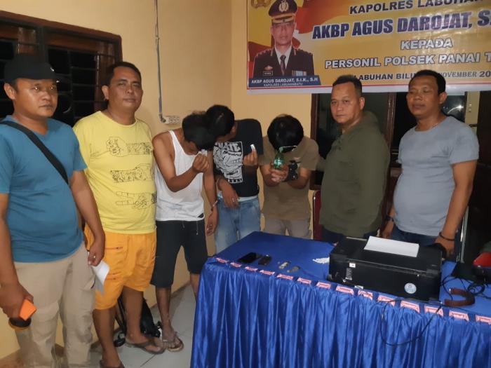 Nyabu, Tiga Pria Diamankan Polsek Panai Tengah