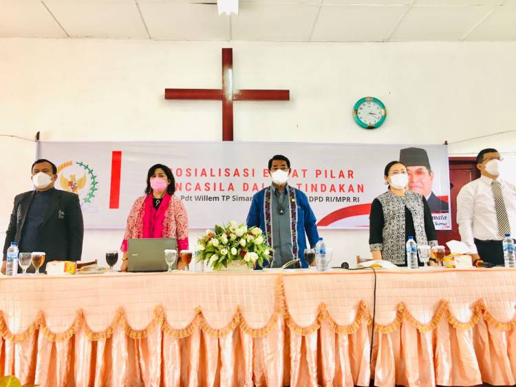 Anggota DPD RI, Pdt Willem TP Simarmata Sosialisasi Empat Pilar di Medan
