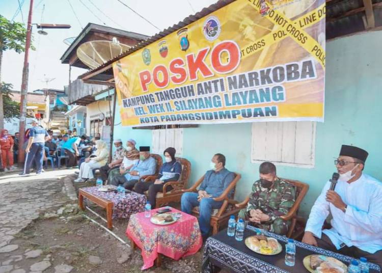 Kapolres Dan Walikota Sidimpuan Resmikan Posko Kampung Anti Narkoba