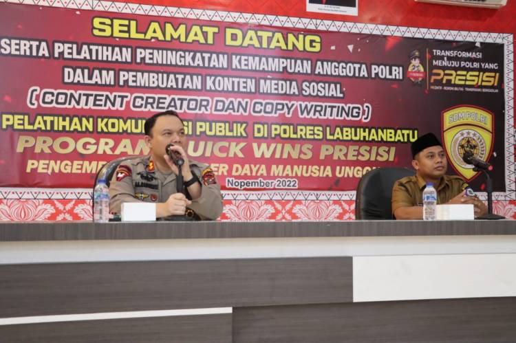 Polres Labuhanbatu Buka Pelatihan Content Creator Dan Copy Writing