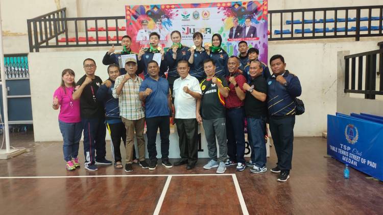 Labuhanbatu Juara Umum Cabor Tenis Meja di Porprov Sumatera Utara