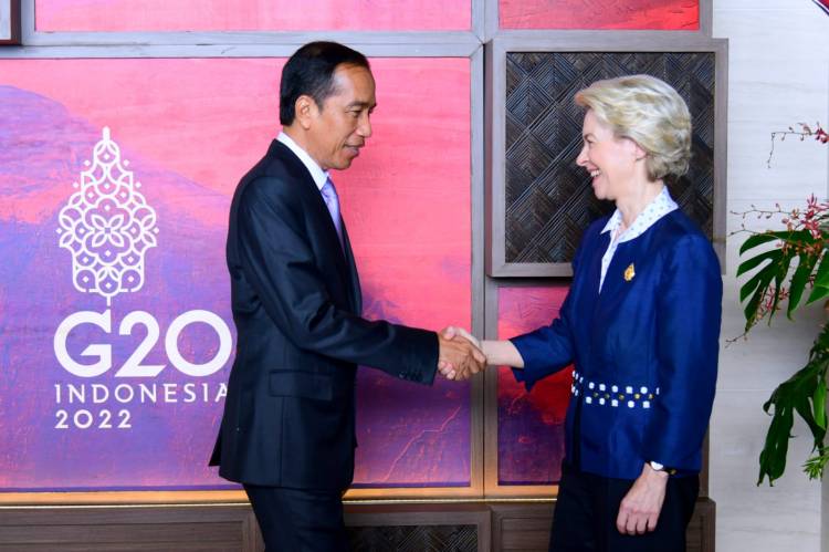Presiden Jokowi Lakukan Pertemuan Bilateral dengan Presiden Komisi Eropa