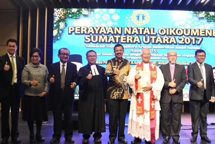 Dihadiri Gubernur, Natal Oikoumene Sumut Sukses