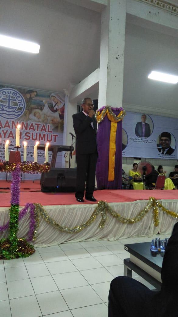 Hadiri Natal PGIW Sumut, Edwin P Situmorang : Gereja Menjadi Wadah Edukasi Tentang Kerukunan Bagi Warga