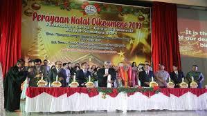Perayaan Natal Oikumene PGI Wilayah Sumut, Musa Rajekshah Sampaikan 'Selamat Natal'