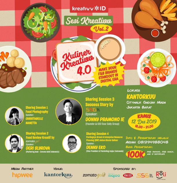 Ajak Milenial Terjun ke Dunia Bisnis Kuliner, kreativv ID Siap Mengadakan Kuliner Kreativv 4.0