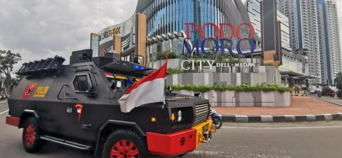 Jelang Tahun Baru, Brimob Polda Sumut Gelar Patroli Dialogis Sekaligus Himbauan Terkait Covid-19