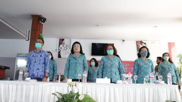 Hadiri Rakor TP PKK, Ketua TP. PKK Taput Ingatkan Seluruh Pengurus PKK Dukung Program Ketahanam Pangan