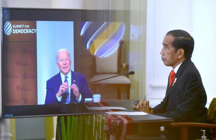 Presiden Jokowi Tegaskan Komitmen Indonesia Majukan Demokrasi pada Summit For Democracy 2021