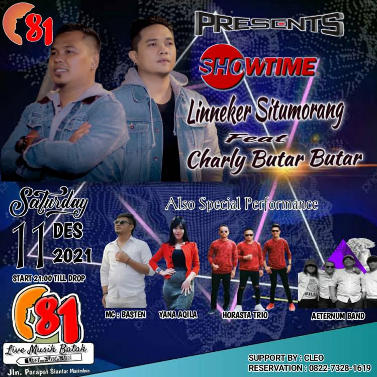 Show Time, Linneker Situmorang & Charly Butar-butar di 81 Live Musik Batak Siantar