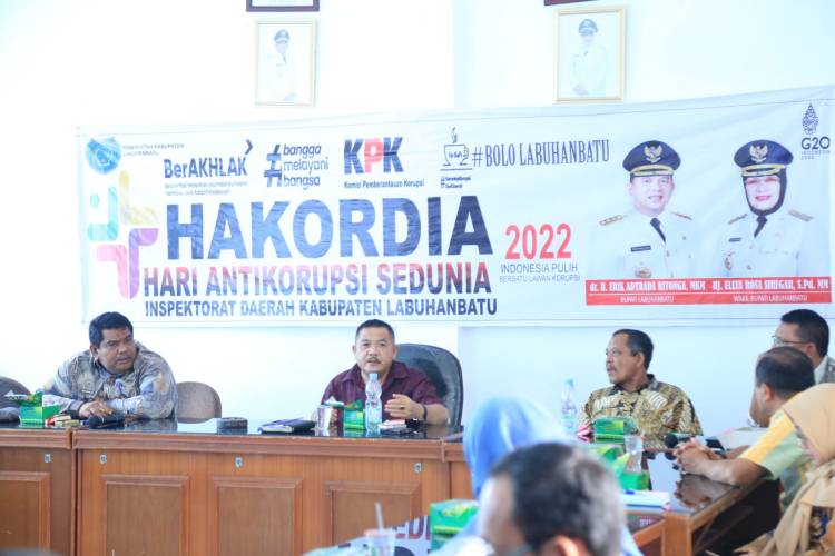 Sekda Ikuti Peringatan HAKORDIA Tahun 2022 Secara Virtual Bersama KPK