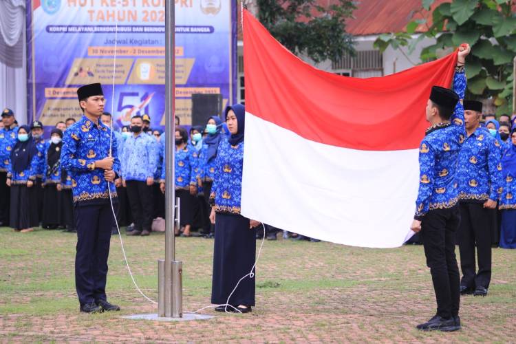 Bupati Labuhanbatu Bertindak Sebagai Pembina Upacara Puncak Peringatan HUT Korpri ke-51