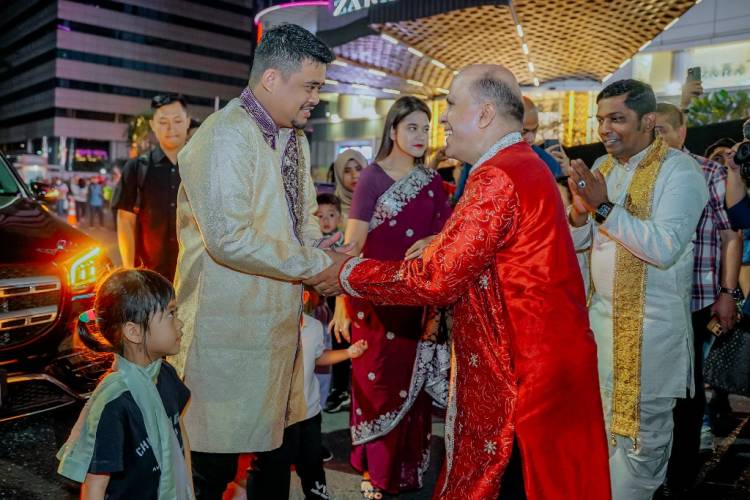 Hadiri Perayaan Deepavali Bersama Ribuan Umat Hindu, Bobby Nasution Dukung Deepavali Jadi Libur Nasional
