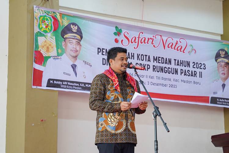 Pesan Bobby Nasution di Safari Natal, Jangan Sampai Terpecah Belah, Jaga Terus Kerukunan