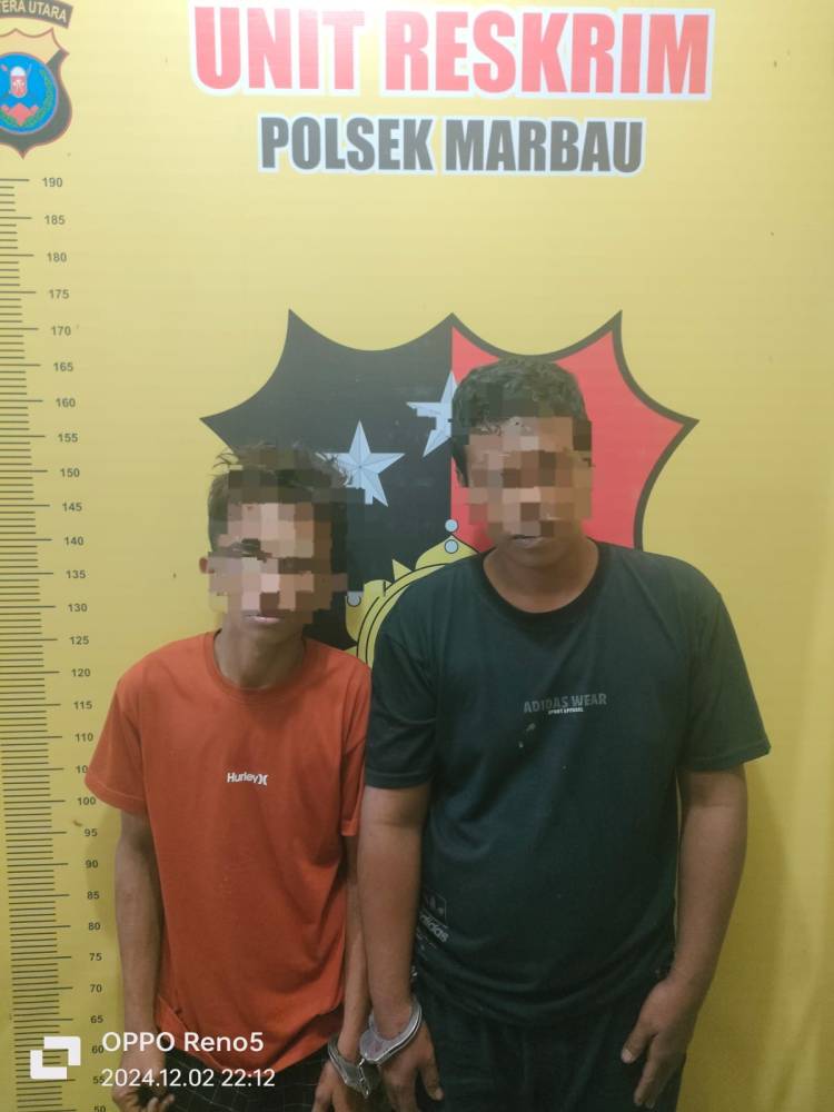 Polsek Marbau Tangkap Dua Pelaku Pencurian Sepeda Motor dan Celengan