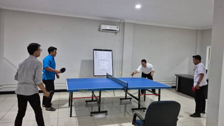 Turnamen Tenis Meja Putra Ganda Meriahkan HUT ke 129 BRI Branch Office Kotapinang